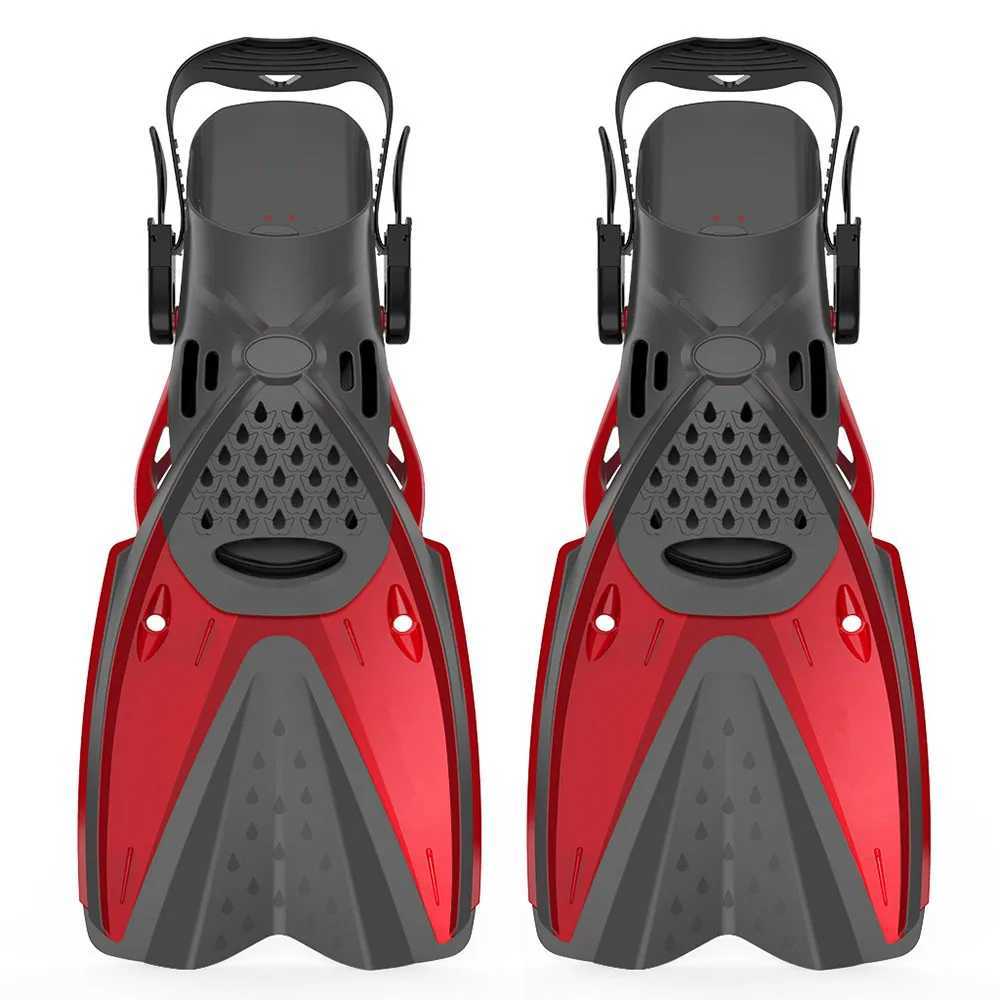 Adjustable Short Snorkel Foot Swimming Flip Cover Fins Beginner Water Sports Equipment Portable Diving Flip Cover Male and FemaleY250412