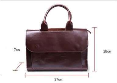 2021 New Women Handbags Ladies Business A4 File Briefcase 14 Inch Laptop Female Leather Shoulder Messenger Bag Travel Bags