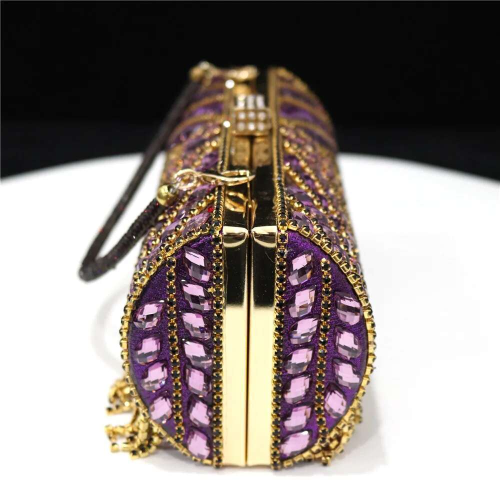Nable Women's Chain Shoulder Crossbody Cydrical Tassel Rhie Design Handbag Evening Flash Bag