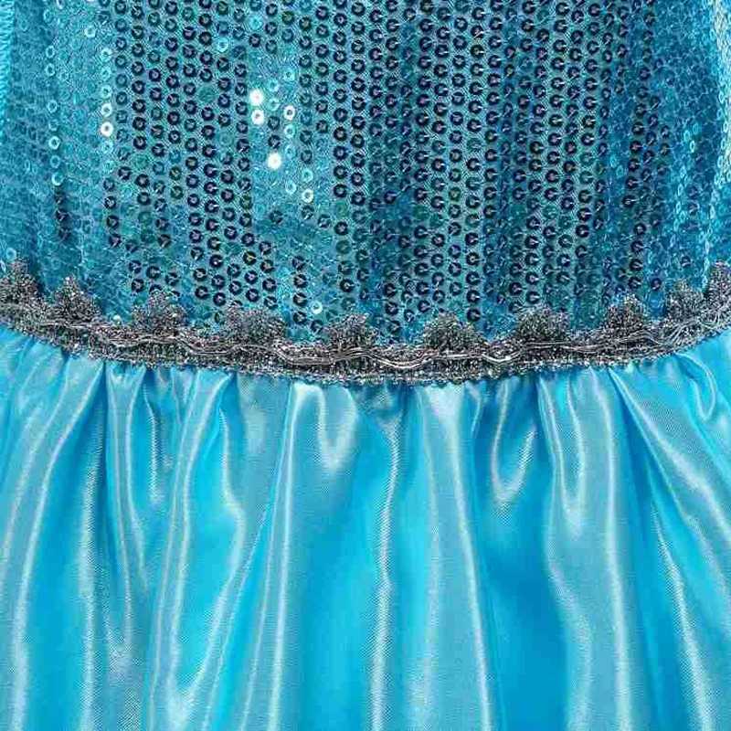 Disney Girl Elsa Princess Dress Long Sleeve Childrens Birthday Role Play Snow Queen Costume Fancy 2025 Carnival Dress up Party CostumeXJ250411