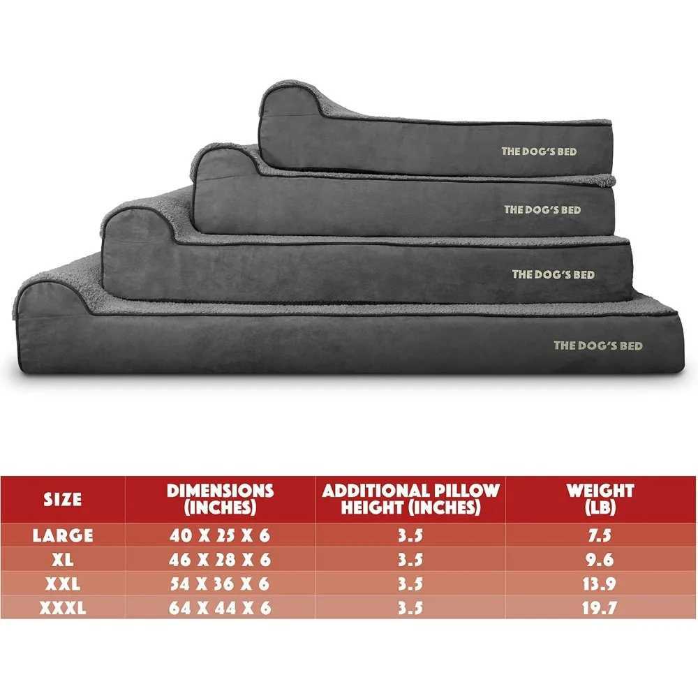 Dog bed orthodontics Dog bed big gray plush 40x25 memory foam relieve arthritis hip and elbow dysplasia pain X250412