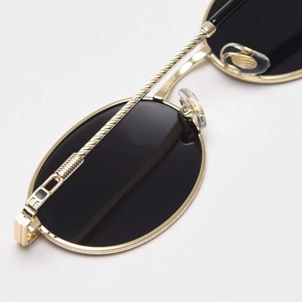 Peekaboo retro oval glasses men uv400 high quality gold small sunglasses women metal 2021 yellow red hot-selling Z250411