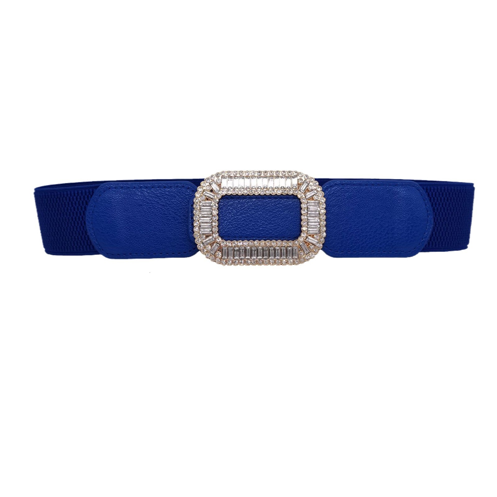 Dia block buckle with skirt waist belt, simple and versatile elastic waistband