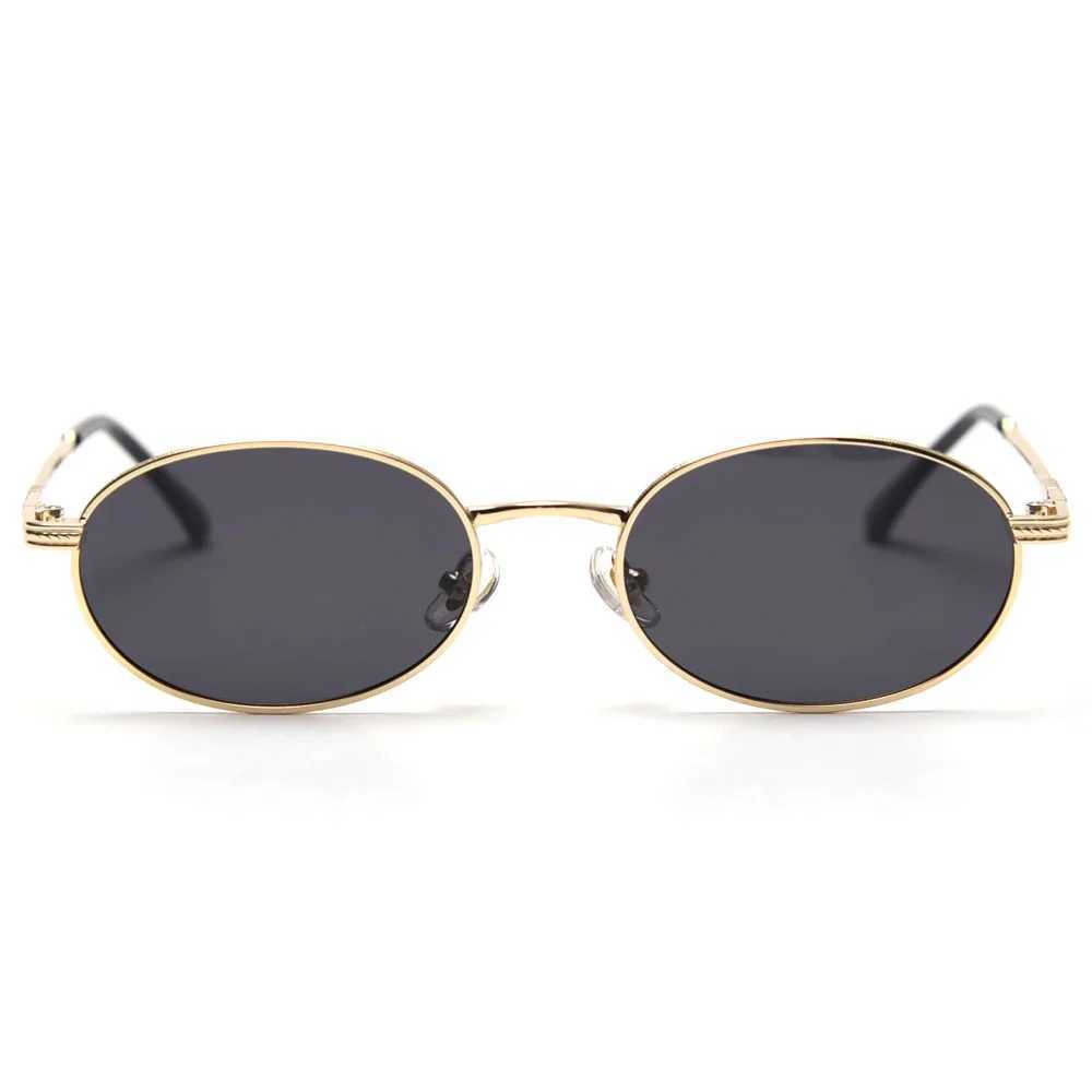 Peekaboo retro oval glasses men uv400 high quality gold small sunglasses women metal 2021 yellow red hot-selling Z250411