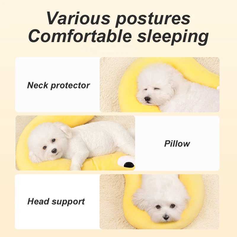 1 pet small U-shaped neck protector for small dogs cats dogs cat heads sleep pet supplies X250412