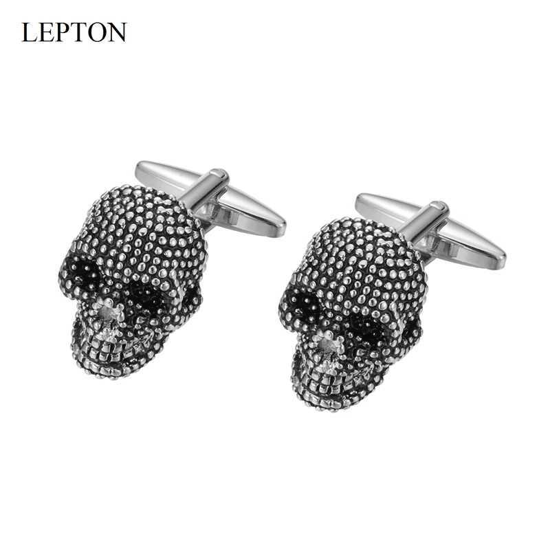 LEPTON skull cufflinks tailcoat stud set mens retro skull cufflinks mens cufflinks mens cufflinks mens gift setT250412