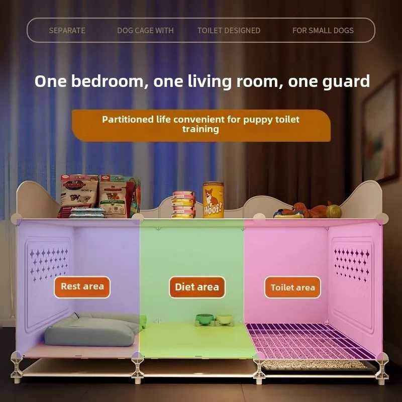 Pet product supply accessories for small dog cages with iron mesh toilet isolation area indoor isolation cage pads X250412
