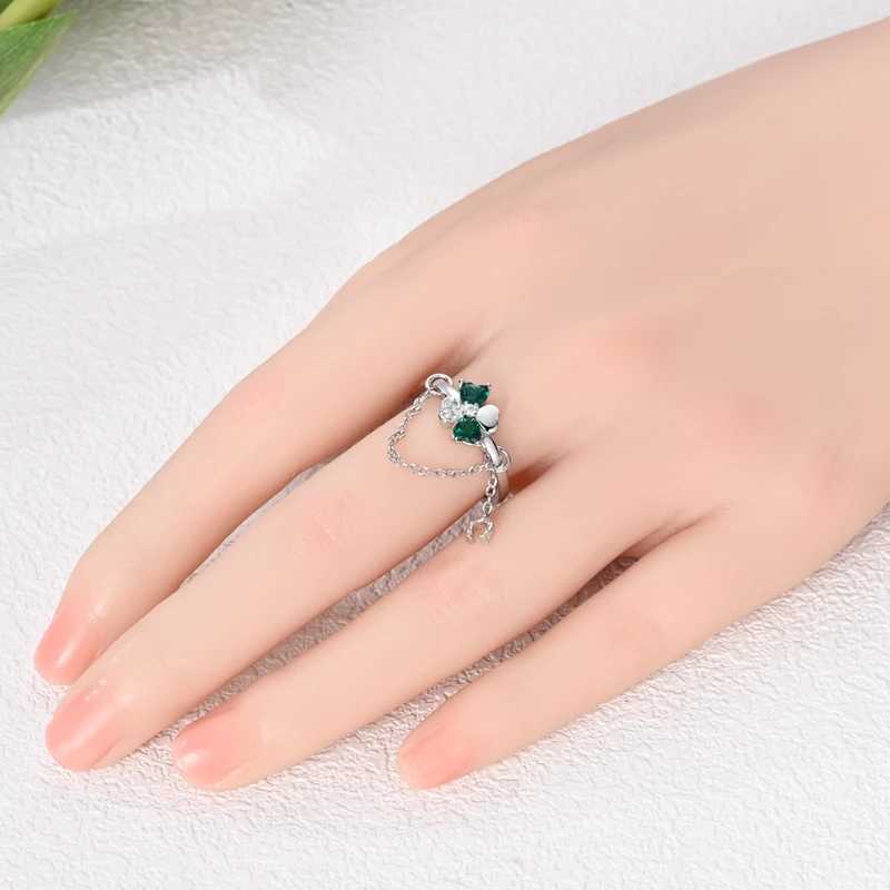 Adjustable ring 925 sterling silver shell pearl feather open ring womens original engagement jewelryXJ250412