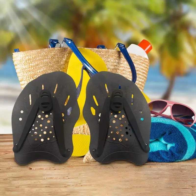 Adult Child Professional Swimming Paddle Girl Orthodontic Hand Finger Flip Cover Palm Network Gloves Paddle Swimming AssistY250412
