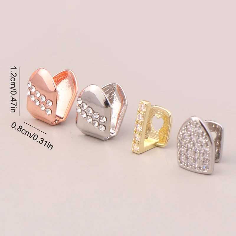 Hip Hop single tooth Grilz fashionable cubic zirconia dental cap for womens tooth decoration jewelry W250412
