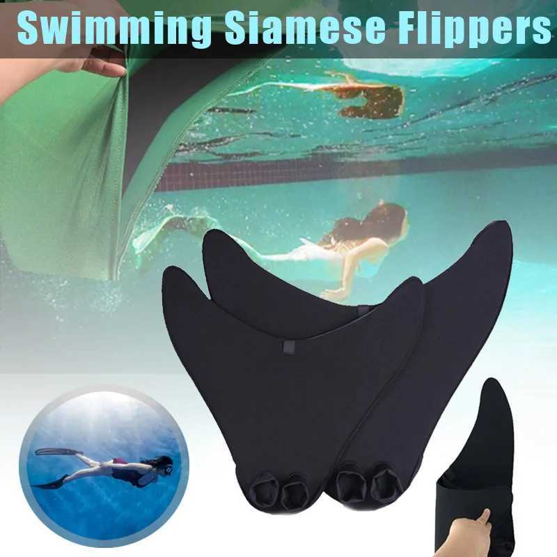 Swimming Mermaid Tail Collar Diving Swimming Fin Childrens Training AccessoriesY250412