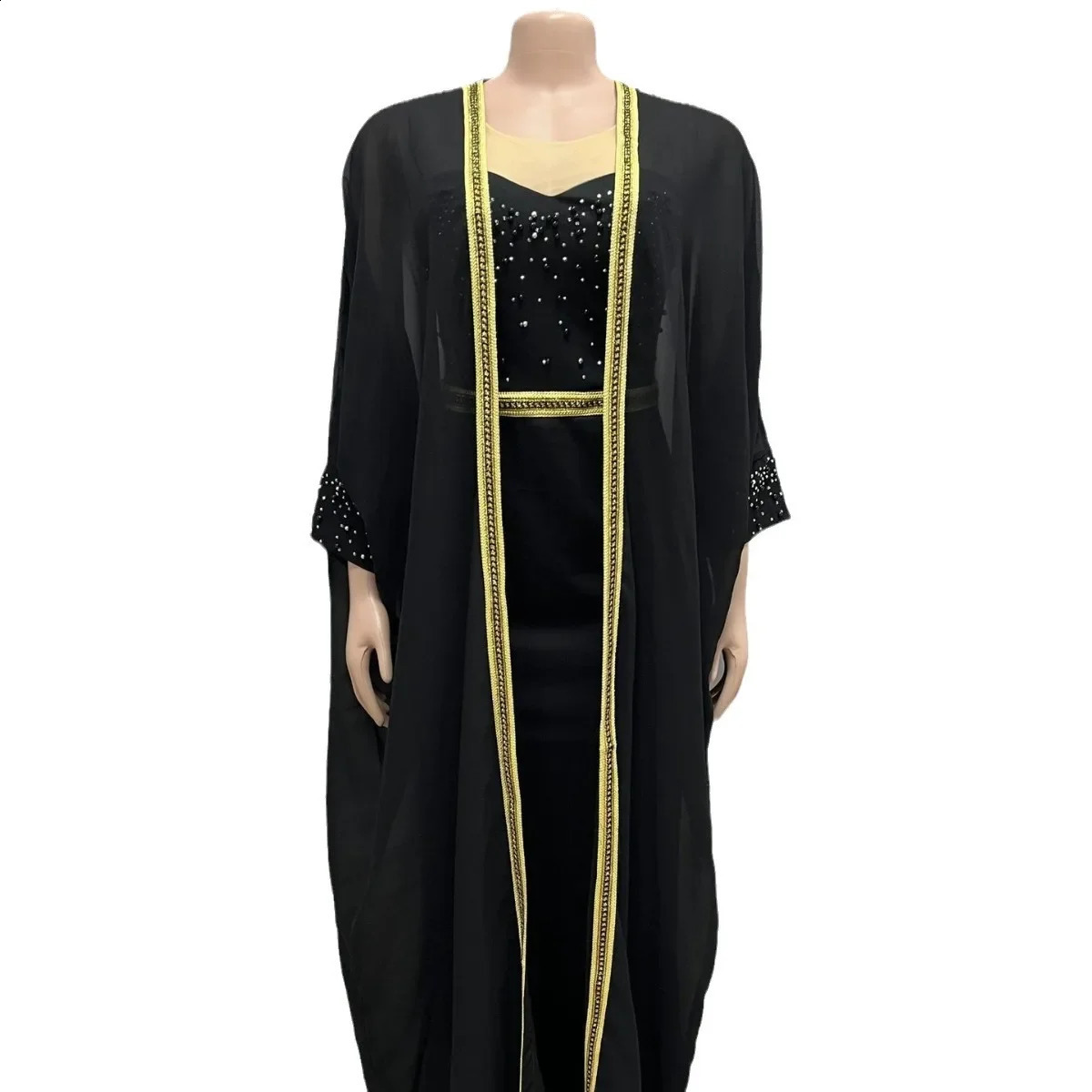 Muslim Womens Clothing Abaya Dubai Kaftan Maxi Dress y 2piece Set Party Evening 250411