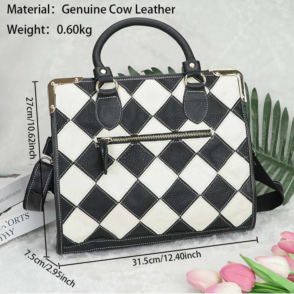 Royal Bagger Large Capacity Handbag For Women Genuine Leather Crossbody Bag Fashion Casual Tote Bags 2002