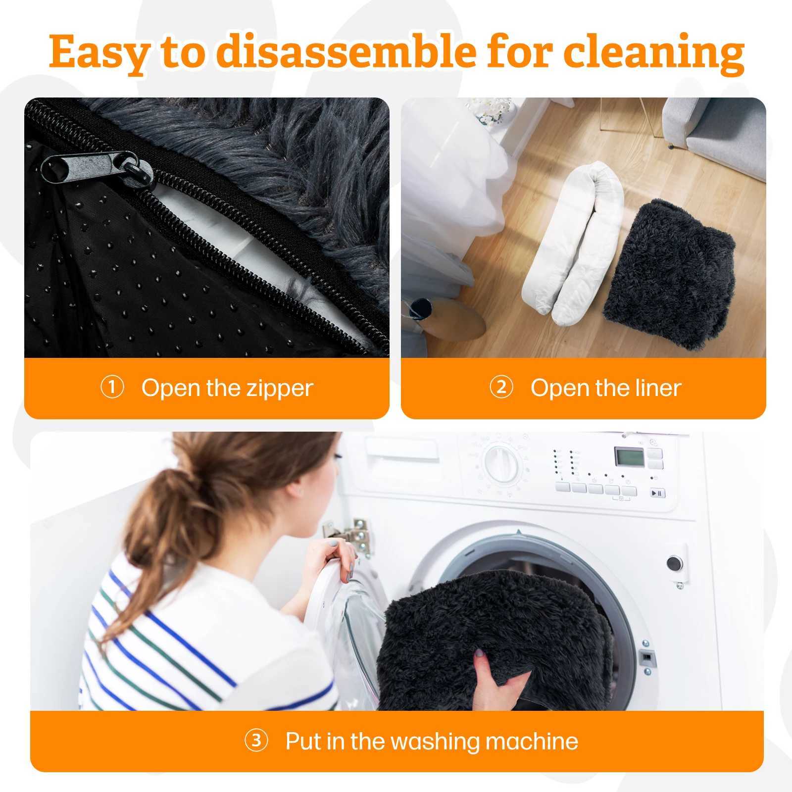 Comfortable plush dog house plush blanket furniture sofa dog sofa bed suitable for large dog supplies washable soft and warm nesting dog bed X250412