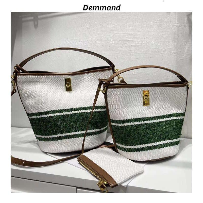 Summer Canvas Women 2022 New Style Popular Tote For Work, Hand Woven Large Capacity Bucket Bag