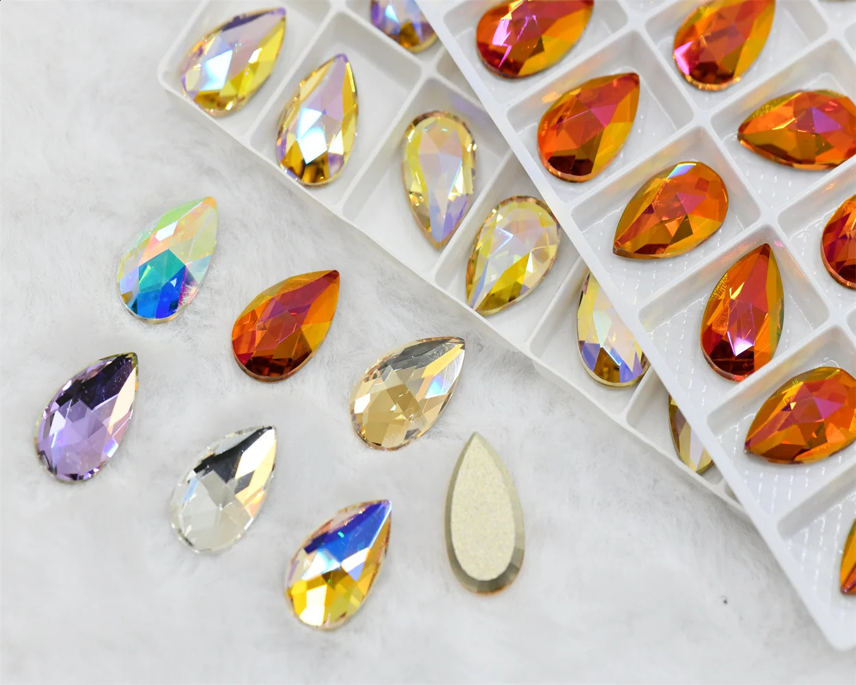 K9 Tears Flat Back Rhinestone Gel Crystal Fancy Stone Facial Glitter Nail Gem 250407