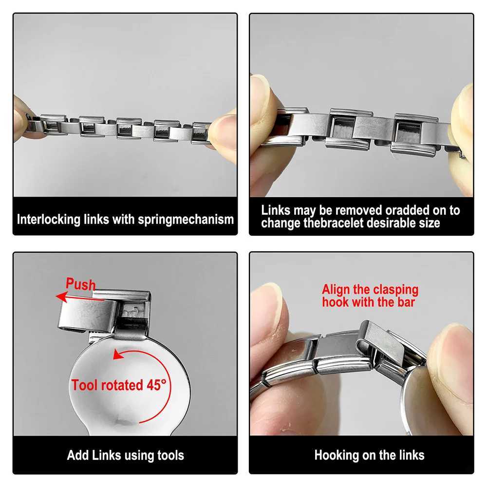 Y2K Sexy Lady ItalianCharmBracelet Stainless Steel ElasticLinkChain Kiss Lipstick High Heels Diy Making Jewelry AccessoriesC250411
