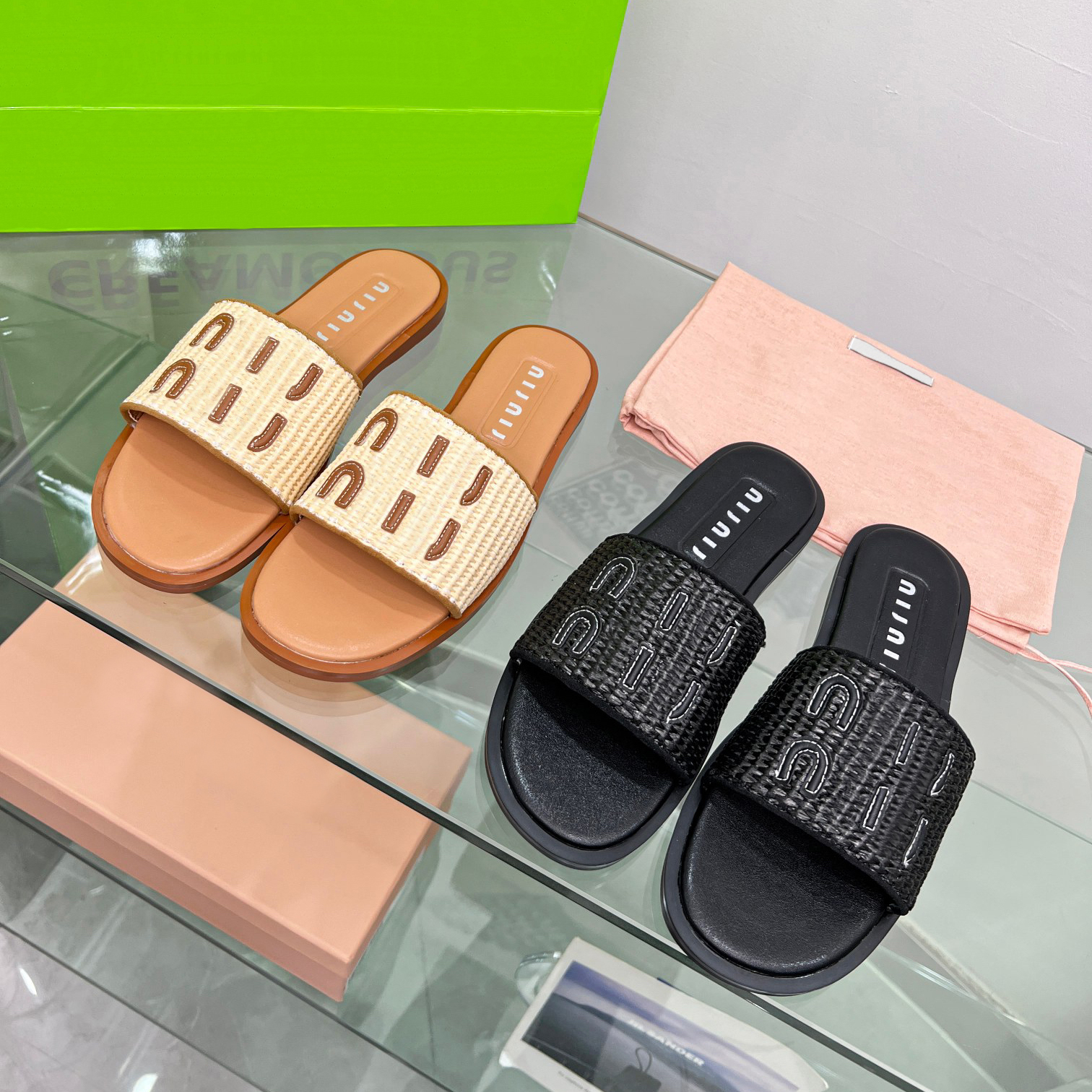 designer Slides luxury sandals Casual shoes Designer weave Sliders fashion outdoor Beach sandale Womens Shoe flat loafer Summer Mule