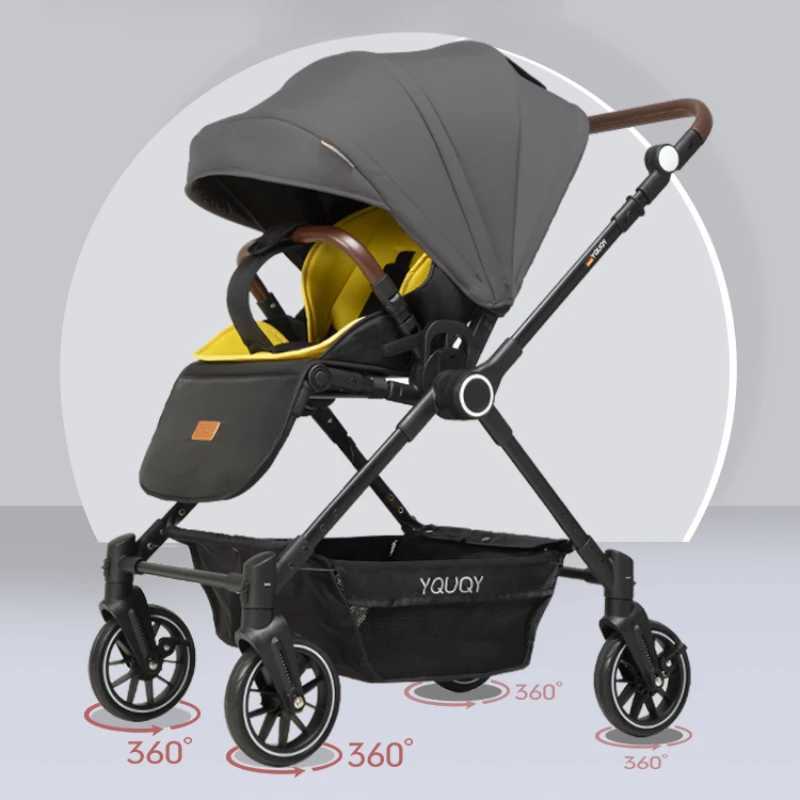 Double sided electric assist bike suitable for double folding electric assist bikes Sitable and Reclining High View newborn electric luxury baby strol