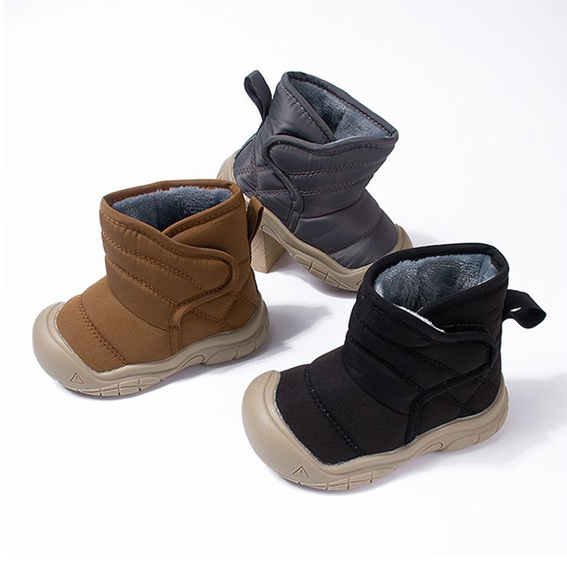 Winter Baby Cotton Shoes Toddler Waterproof Snow Boots Kids Solid Color Short Boots Kidszworld Boys Girls Daily Travel Shoes In Winter Sizes 21 - 26 K
