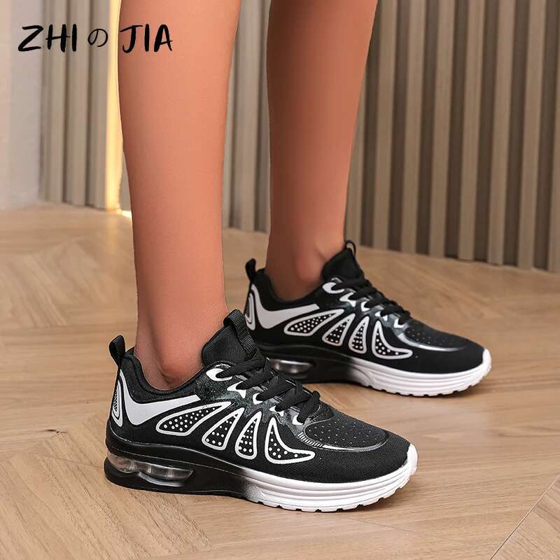 2025 Summer New Air Cushion Women's Mesh Designer Fashion Breathable Shoes Outdoor Running Shoes Casual Sports Shoes