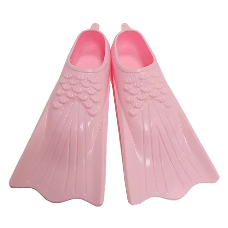Colorful Silicone Short Fins Swimming Split Mermaid Flippers For Adult Children Lightweight Diving Supplies Freestyle Swim Gear 250411