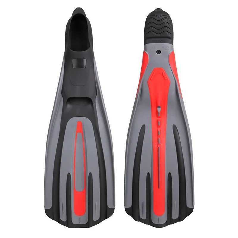 Swimming snorkeling 3-color silicone rubber non diving lung flap mid length heel style long flapY250412