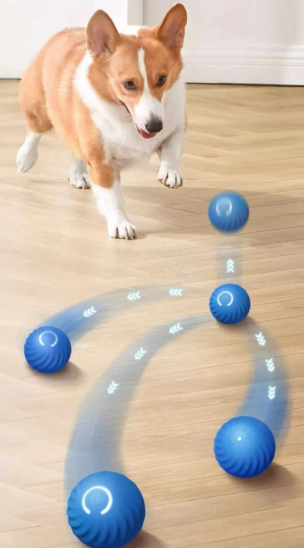 High Quality Pet automatic movement intelligent USB jumping rotation interactive dog chewing toy ball T2504012