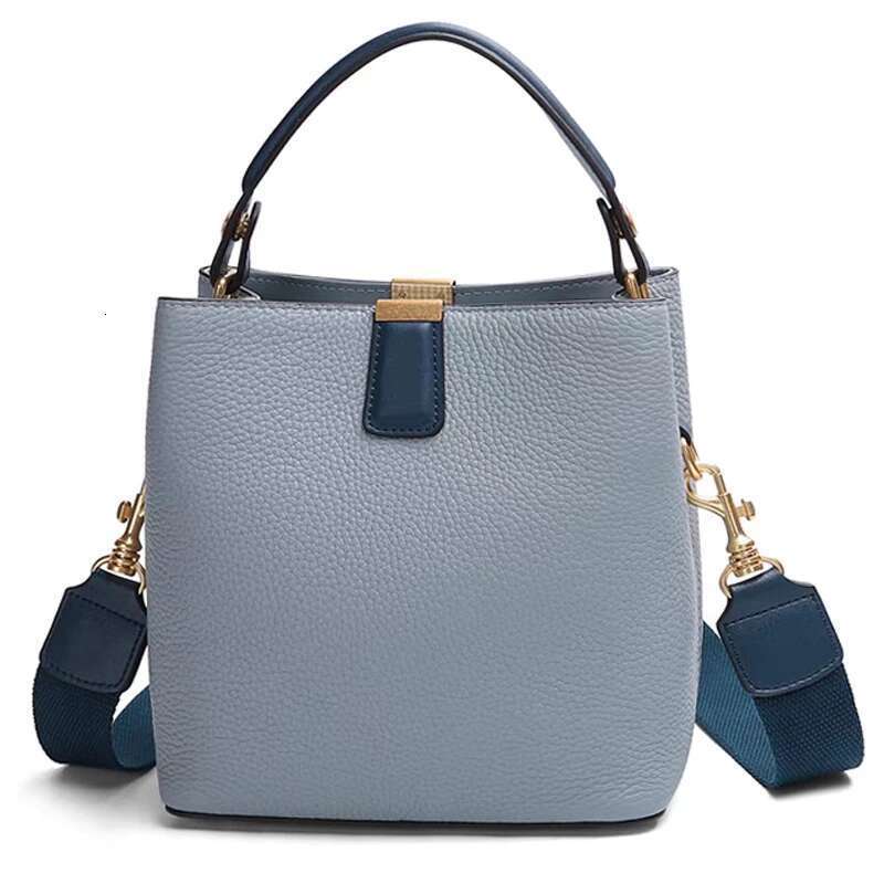Designer Bag Genuine Leather Bucket Bag Female Korean Handheld Single Shoulder Crossbody Large Capacity Hundred Bags