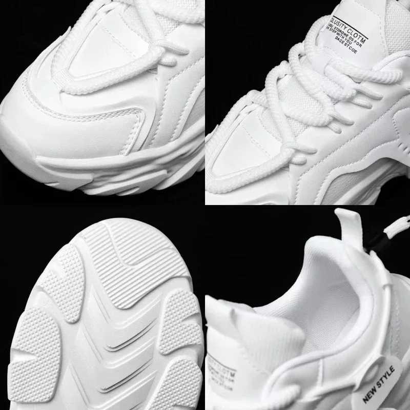 Men Sneakers Mesh Men Shoes PU Leather Platform Casual Sneakers Increased Vcani Shoes Light Running Shoes Tenis Mascino Z250411