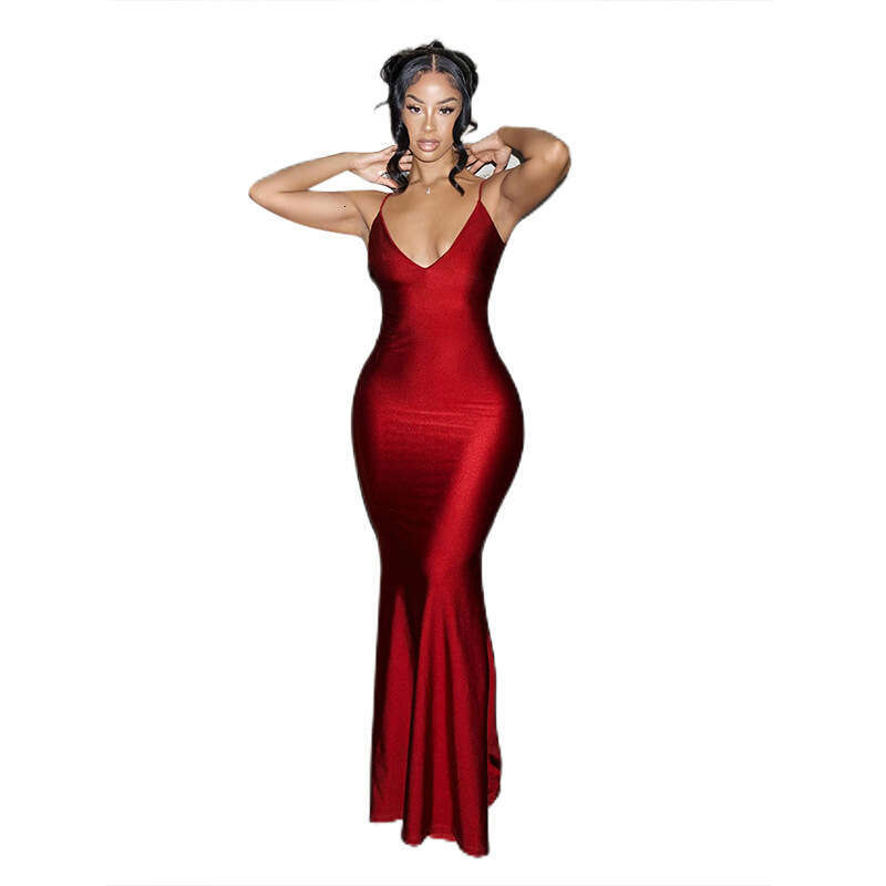 Women's Wear Feng Spring Women's New Instagram Fashion Sexy Spicy Girl Slimming Dress With Open Back Slim Fit