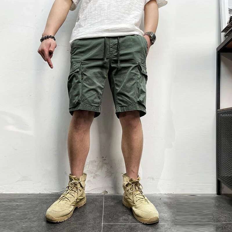 Summer Men Casual Cargo Cotton Mens Classic Vintage Pockets Outdoor Shorts Male Brand New Outwear Work Safari Short Pants