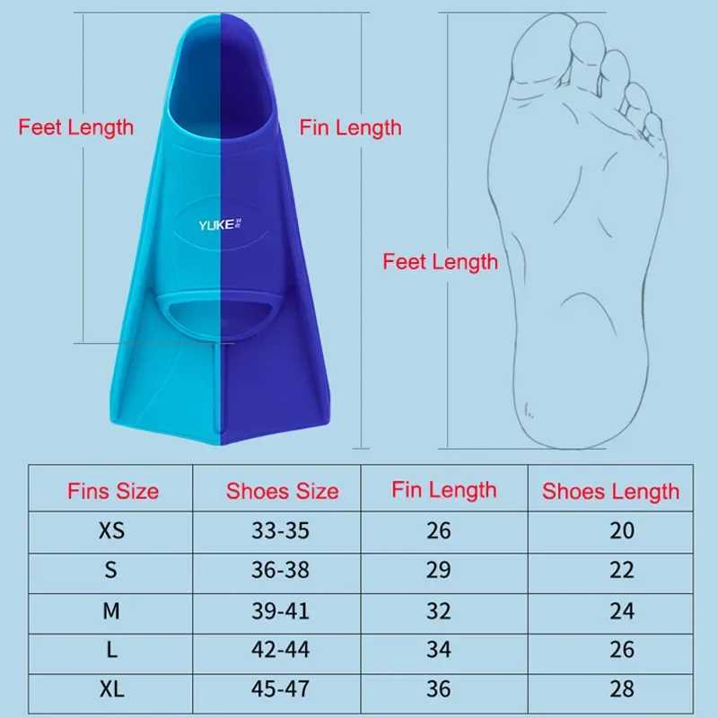 Swimming Training Fin Silicone Professional Scuba Diving Fin Short Mens Inflatable Swimming Fin Childrens Flip Cover Equipment SetY250412