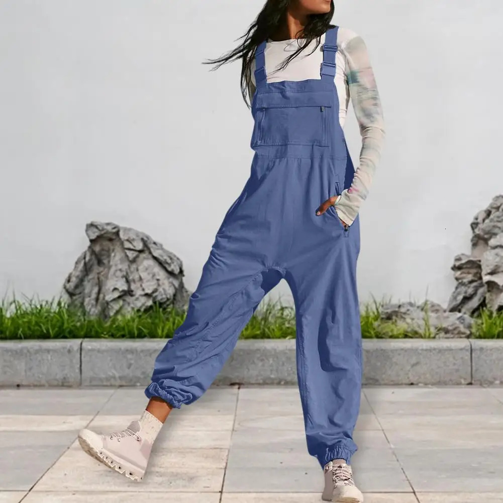 Women Dungarees Stylish Cargo Jumpsuit with Zipper Pockets for Women Workwear Outfit for Travel Wear Women Square Collar251112