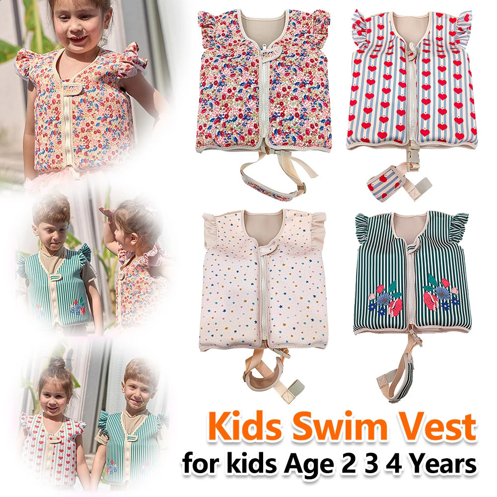 Kids Baby Life Jackets Soft and Elastic Swim Vest Children Assisted Inflatable Swimwear Water Sport Swimming Pool Accessories 250411