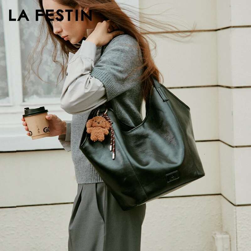 LA FESTIN Original Tote For Women Shoulder Leather Trend Handbags Large Capacity Fashion Designer Lady Bag