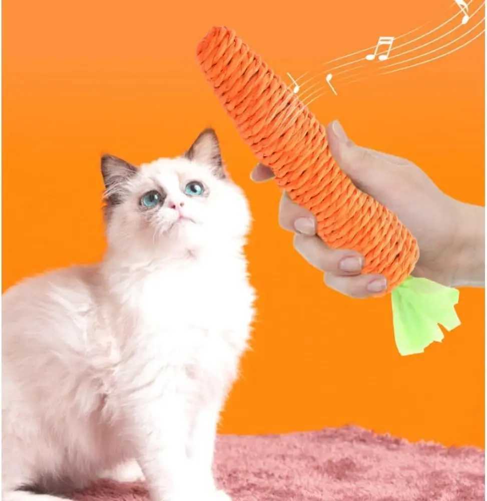 Cat toys for self entertainment Karot teeth and cat teasing stickers bite resistant scratch resistant teeth and claws Y250412
