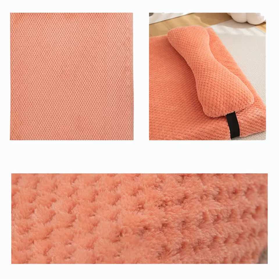 Warm dog bed with fluffy plush dog pad dog pad with detachable and washable cover suitable for large medium small dogs and cats X250412