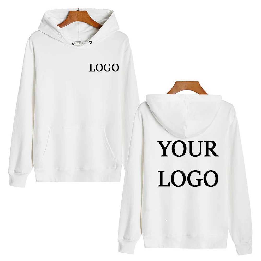 POD customization High Quality 100 Cotton Hoodie Customise Your Mens Fashion Sports Sweatshirt Womens Street Casual Pullover HoodieT251112