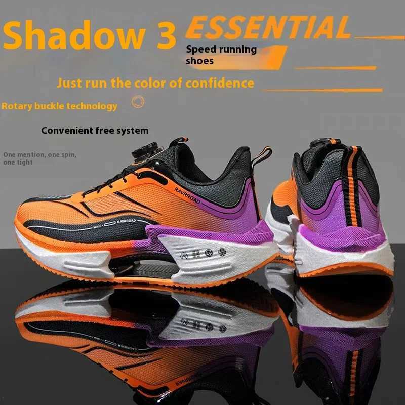 Family carbon plate running shoes for Boys Big Boys Student rotating button Technology TPU+ Popcorn high pop sneakers for girlsC250411