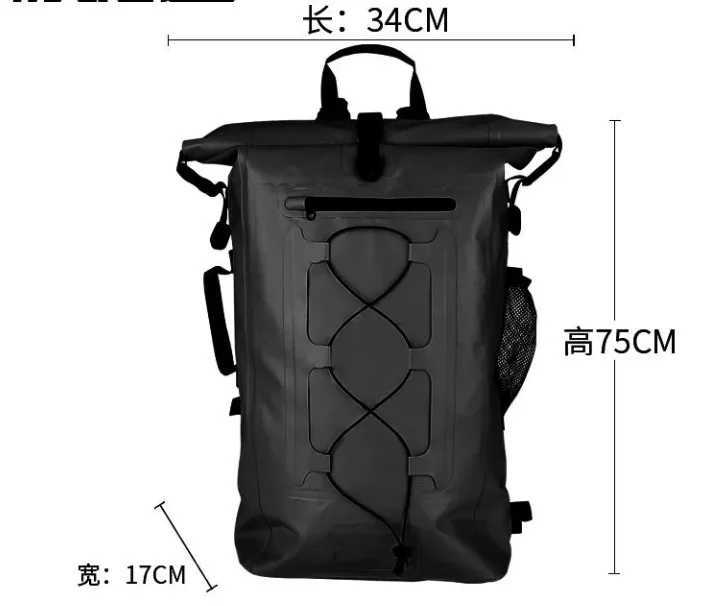 Custom 40L Roll Top Outdoor Sport Trekking Camping Pvc Hiking Backpack 2021 Waterproof Fishing Waterproof Backpack for Men Z250411