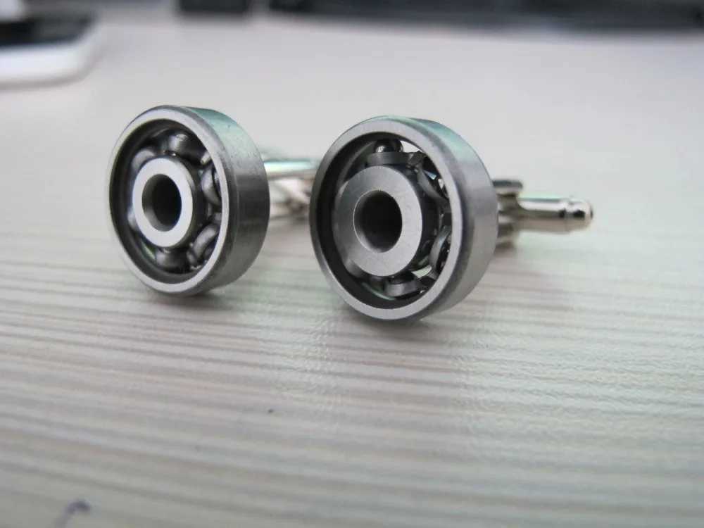 Ball bearing cufflinks mechanical retro metal color cufflinks functional rotation diversityT250412