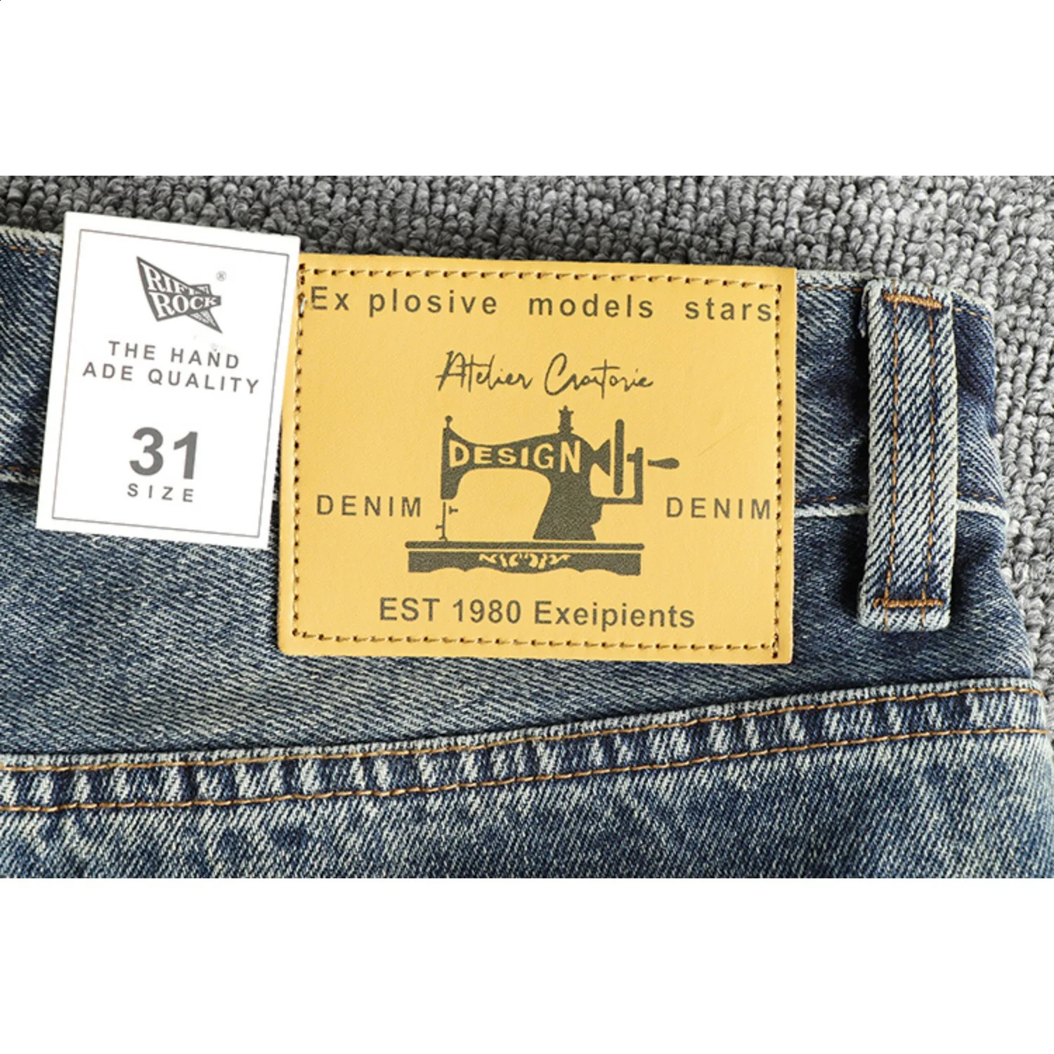 Retro blue yeast floor wash vintage denim shorts summer American trend young loose 250411Z