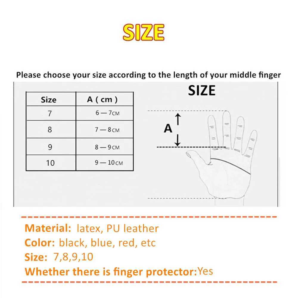 Professional goalkeeper gloves black and blue football gloves accessories for training latex size 7-10XJ250412