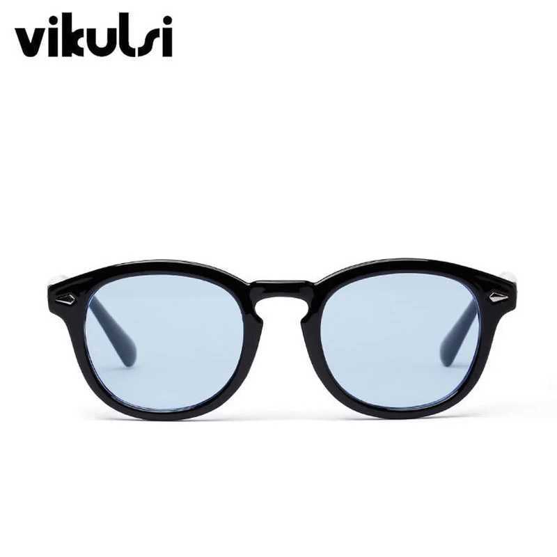 Classic Johnny Depp Round Sunglasses Women Retro Rice Nail Small Oval Sun Glasses Men TONY Blue SunGlasses Ocean Lens UV400C250411