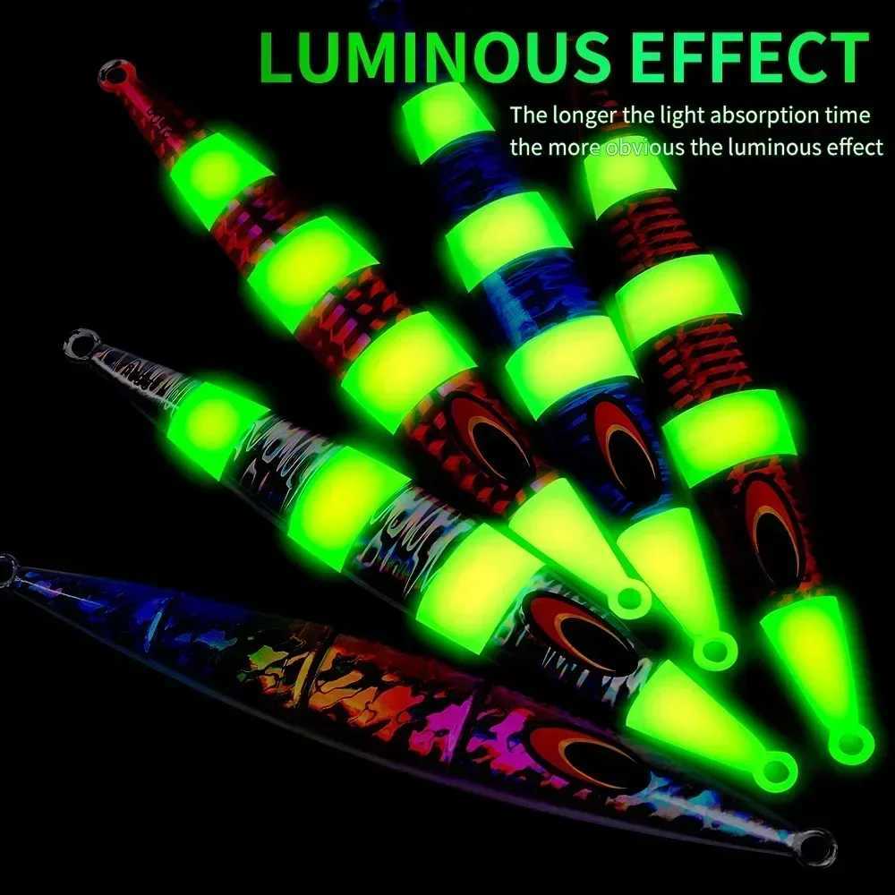 200g Long Casting Slow Sinking Fishing Lures Jigging Hard Wobblers Artificial Baits Luminous Vertical Fishing Lure Fishing Jig Z250411