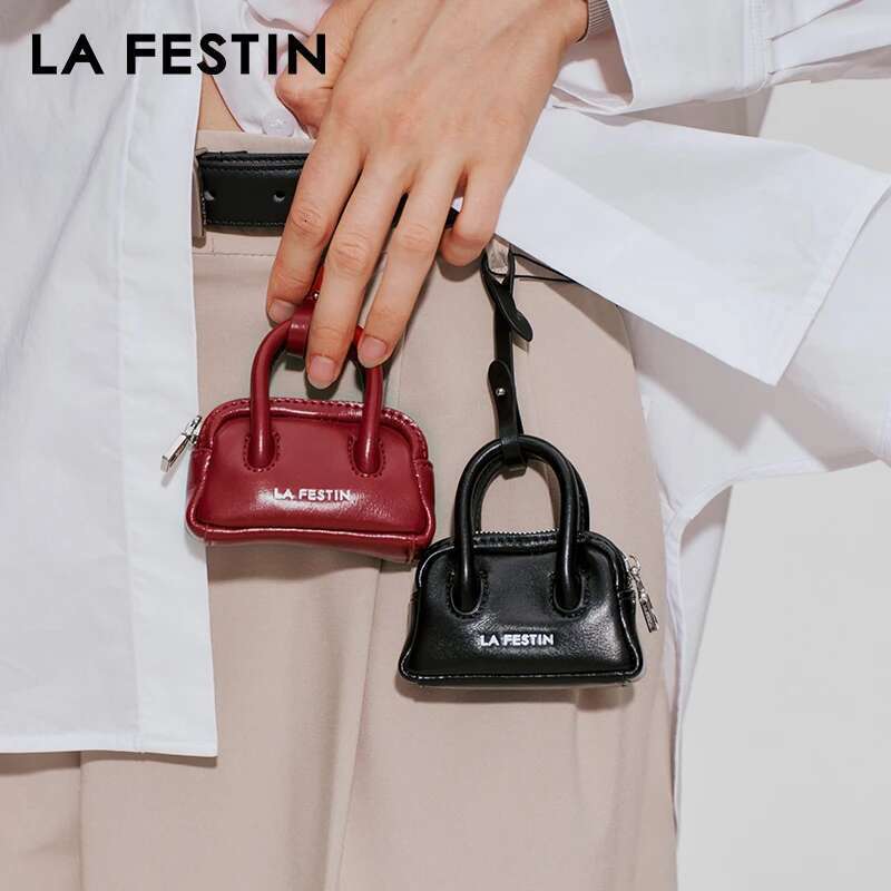 LA FESTIN Original Mini Earphone 2024 New Accessories Small Leather Women's Pendant Bag