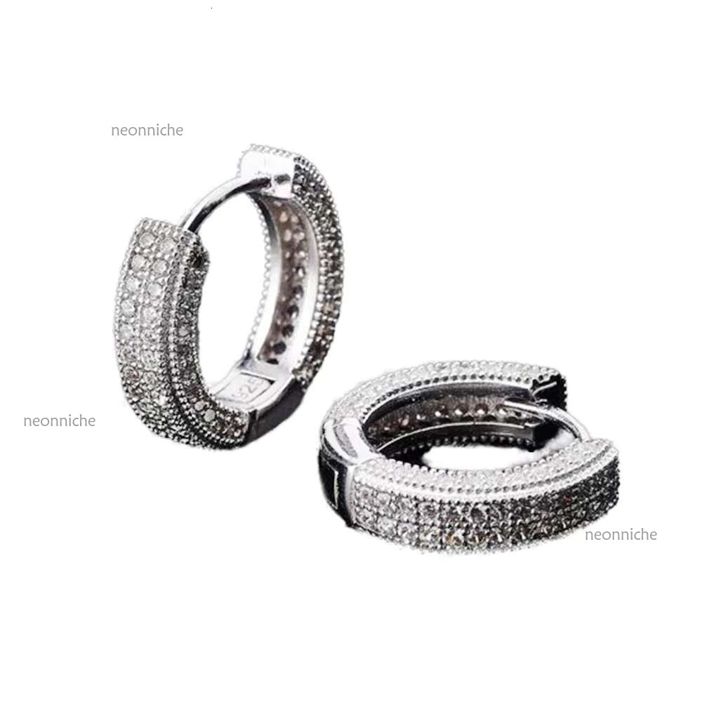2024Fashion New Design Dia Earring Sterg Sier Moissanite Hip Hop Men Earrings Jewelry