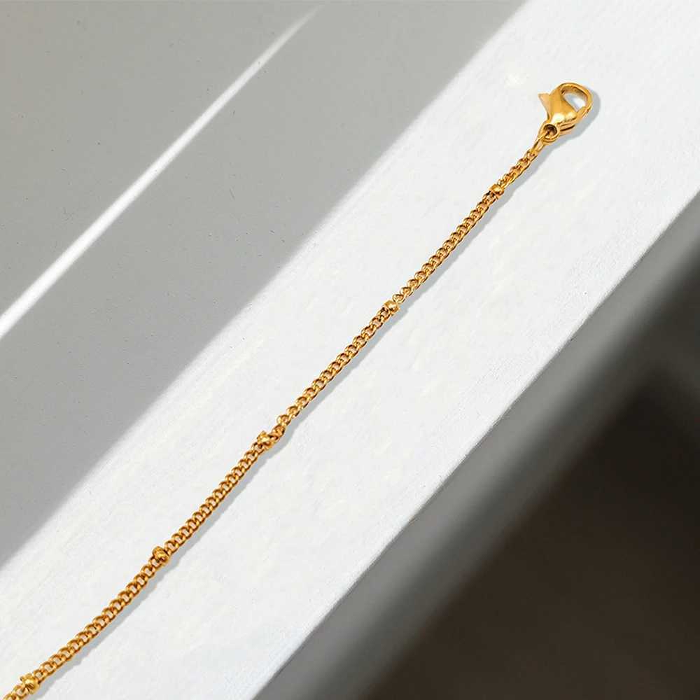 eManco Simple Womens Ball Chain Bracelet New Layered Thin Beads Accessories Stainless Steel Jewelry Gifts WholesaleC250411