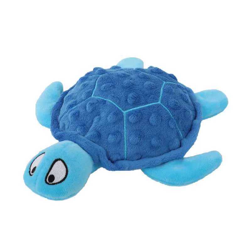 High Quality Dog squeeze toy turtle shaped plush dog cat toy unfilled curled interactive chew toy for small large and small dogs to play with T2504012